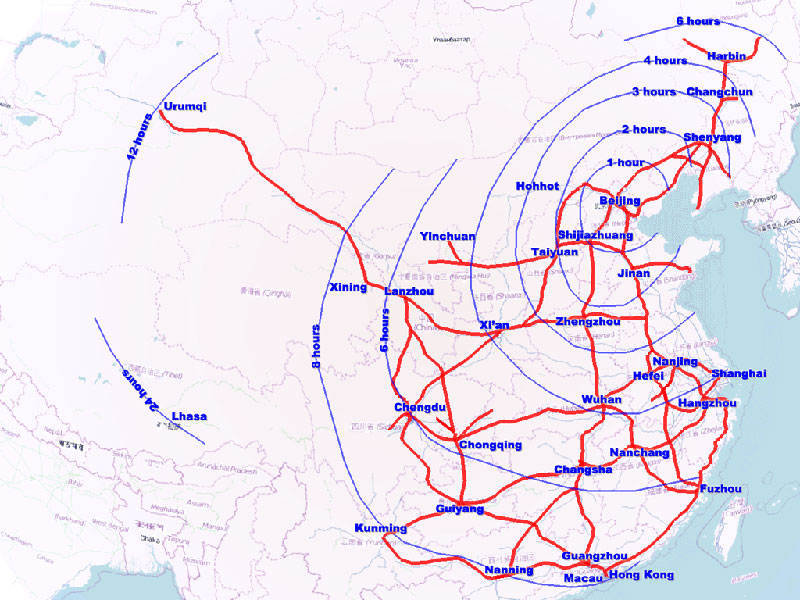 La Chine est le pays qui possède le réseau ferroviaire à grande vitesse le plus développé au monde. 