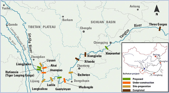 projet de barrages hydroélectriques sur la Jinsha : « un réservoir et 13 niveaux »