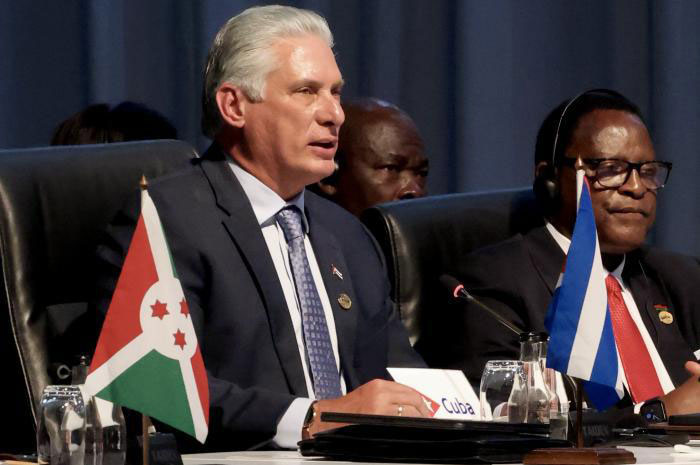 à Johannesburg en août 2023, discours de Miguel Mario Diaz-Canel Bermudez