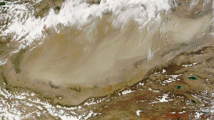 C'est le résultat spectaculaire de l'un des projets écologiques les plus ambitieux du monde: la Grande muraille verte de Chine. | NASA via Wikimedia Commons 